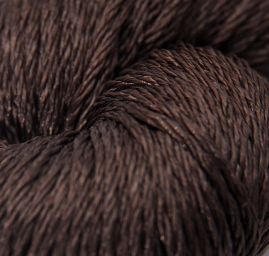 Viskozová matná příze "suk" tmavě hnědá 