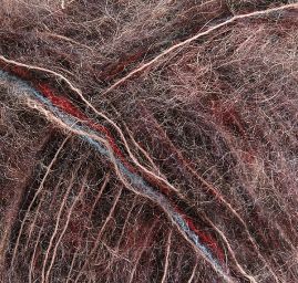 Vlněná měsová pletací příze fialový melír