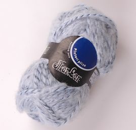 Směsová vlněná pletací příze světlemodrý melír