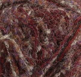 Směsová pletací příze melír vínová