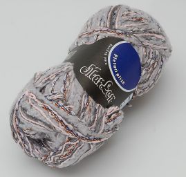 Vlna moher směsová příze Marlen šedý melír s lurexem