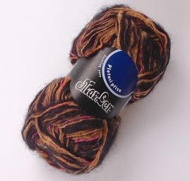 Směsová pletací příze MarLen oranžovočerný melír