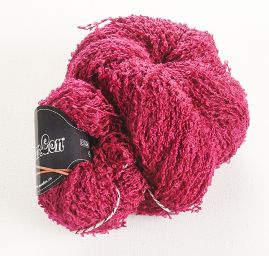 Směsová pletací příze bukle přadeno fuchsiová