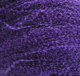 Směsová pletací příze jemné bukle přadeno modrofialová II.jakost