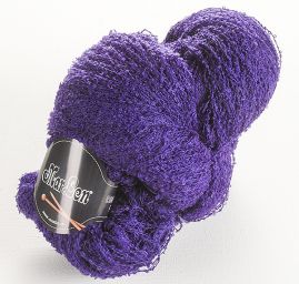 Směsová pletací příze jemné bukle přadeno modrofialová II.jakost