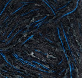 Efektní pletací příze Marlen černotyrkysový melír