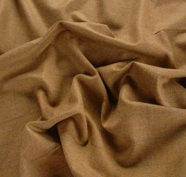 Vlněná kostýmová látka rybí kost sv.hnědá