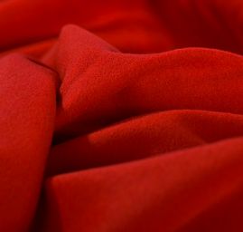 Flauš směs vlna kašmír tmavší červená