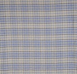 Bavlněný flanel košilová látky vzor kostky modrá/šedá