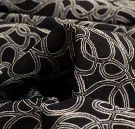 Lamé žakárová látka šatová oboustranná