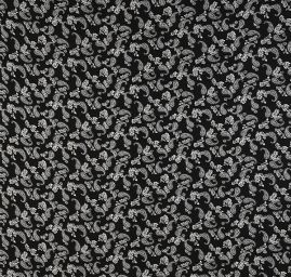 Žoržet paisley květinový vzor černý