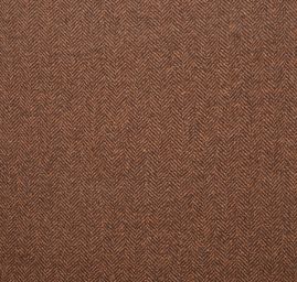 Látka na kabát vzor rybí kost hnědá