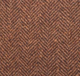 Látka na kabát vzor rybí kost hnědá