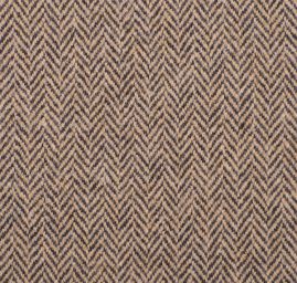 Látka na kabát vzor rybí kost khaki/hnědá