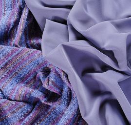 Kostýmová látka viskoza směs fialová