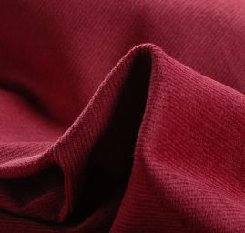 Bavlněný manšestr pružný vínově červený