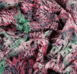 Kabátová látka se zatkanou přízí pastel růžová