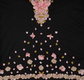 Originální MarLen kupón modelované šaty černá/růžová