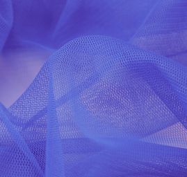 Tyl pružný jemný modrý