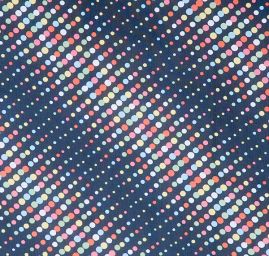 Šifon vzor puntíky velké/malé černý podklad