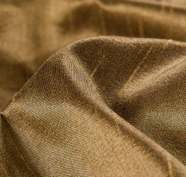 Umělé hedvábí imitace šantung zlatočerný