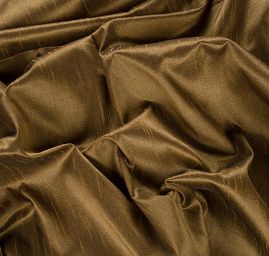 Umělé hedvábí imitace šantung zlatočerný