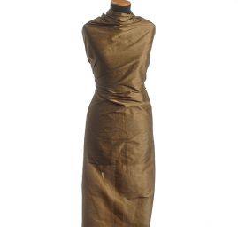 Umělé hedvábí imitace šantung zlatý oříšek