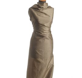 Umělé hedvábí imitace šantung šedohnědá