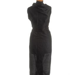 Umělé hedvábí imitace šantung černý