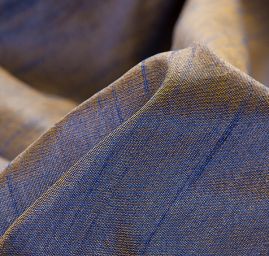 Umělé hedvábí imitace šantung šanžán fialový/zlatý 