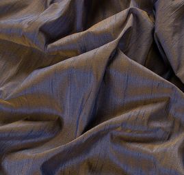 Umělé hedvábí imitace šantung šanžán fialový/zlatý 