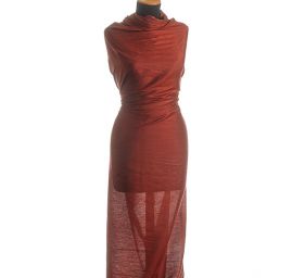 Šantung jednobarevný matný hnědý