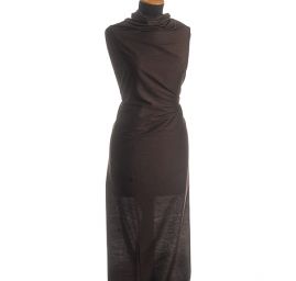 Šantung jednobarevný matný čokoládově hnědý 