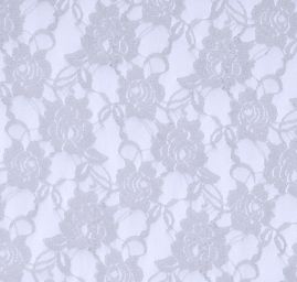 Jemná pružná krajka motiv růže světle šedá