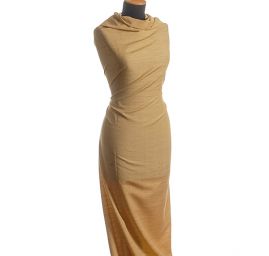 Imitace hedvábného šantungu zlatohnědý