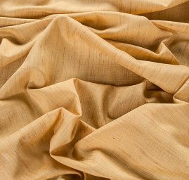 Imitace hedvábného šantungu zlatohnědý