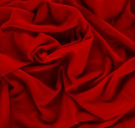 Samet nepružný červený imitace hedvábí