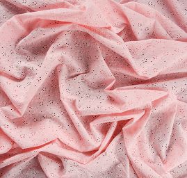 Madeira krajka motiv květin růžová