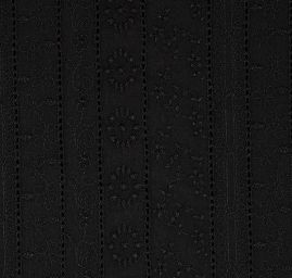 Madeira krajka motiv květin a pruhů černá