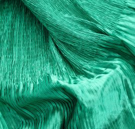 Satén plise zelený