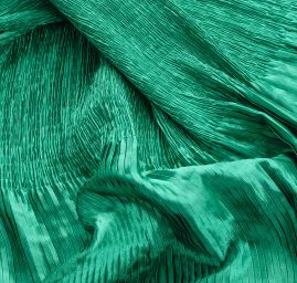 Satén plise zelený