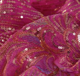 Bordurová krajka růžová