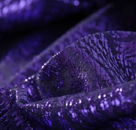 Tkané lamé se vzorem moaré fialová/černá