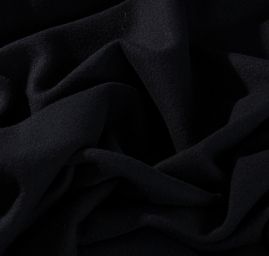 Vlněná látka na kabát černá
