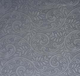 Brokát nepružný květinový motiv modrošedý