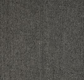 Vlněná látka vzor rybí kost černá/smetanová