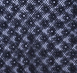 Efektní krajka stužkové aplikace černá 