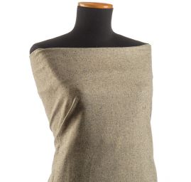 Vlněná látka tweed šedosmetanová II.jakost