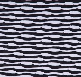 Efektní úplet plastický vzor černobílý