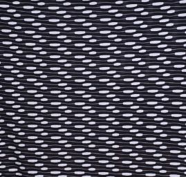 Efektní úplet plastický vzor černobílý